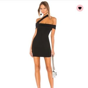 REVOLVE Superdown Black Linda Asymmetric Bodycon Dress